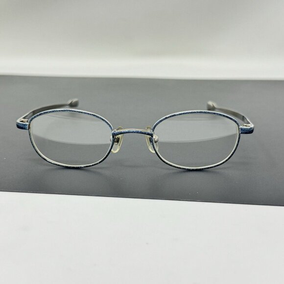 SELIMA OPTIQUE  Polka n A Very Small Eyeglasses Blue Glitter Chrome FRANCE 42-19 - Picture 5 of 16